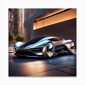 Futuristic Concept Car Canvas Print