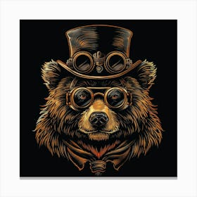 Steampunk Bear 5 Canvas Print