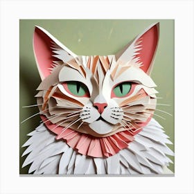 Paper Cat Canvas Print