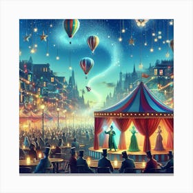 Circus At Night Canvas Print