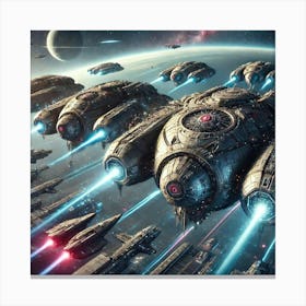 Celestial Bulwark Monitors Converted Canvas Print