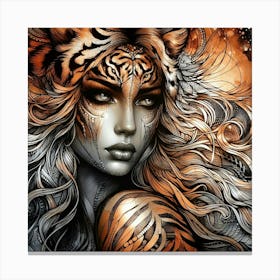 Tiger Woman Canvas Print