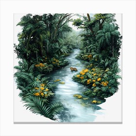 Jungle River Canvas Print