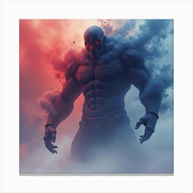 Titan In A Fierce Watercolor Storm 1 Canvas Print