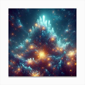 Glowing crystals Canvas Print