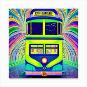 Psychedelic Bus Canvas Print