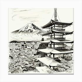 Asian Pagoda 1 Canvas Print