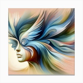 Abstract Of A Woman'S Face Canvas Print