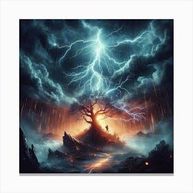 Lightning Tree Canvas Print