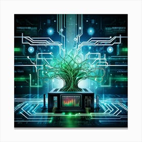 Abstract Concept Of Innovation Embodied By A Digital Illustration Of An Isolated Learning Machine Su (4) Canvas Print