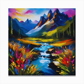 Mountain Stream Canvas Print