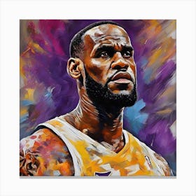 LeBron James Artwork Figure Canvas Print