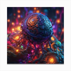 3d Fractal Art bulb Canvas Print