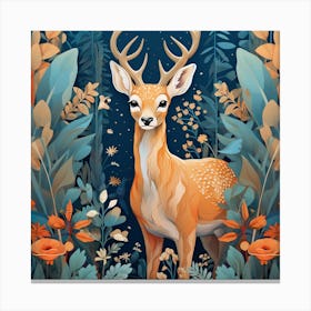 Deer In The Forest 6 Canvas Print