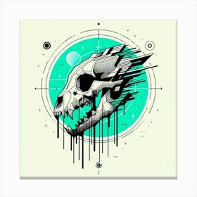 Skull Of A Wolf Canvas Print