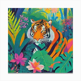 Tiger In The Jungle 12 Canvas Print
