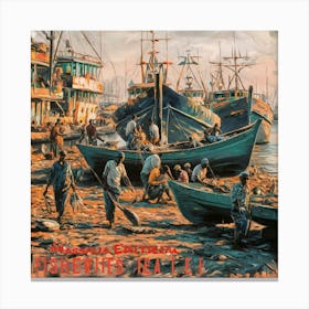 Shanghai Harbor Canvas Print