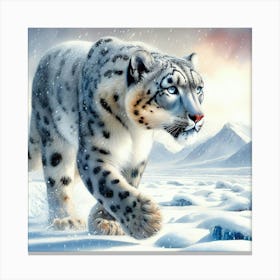 Snow Leopard 9 Canvas Print