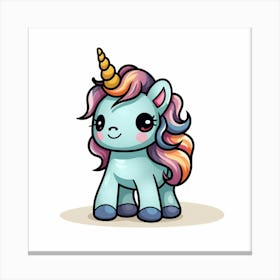 Cute Unicorn 493 Canvas Print