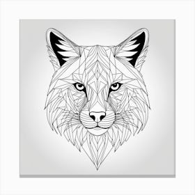 Geometric Fox Head Canvas Print