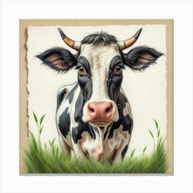 Cow Portrait 21 Canvas Print