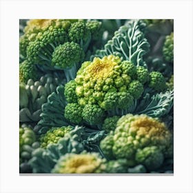 Close Up Of Broccoli 18 Canvas Print