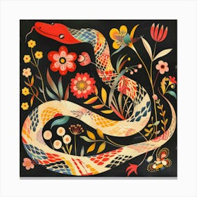 Snake In The Garden Canvas Print