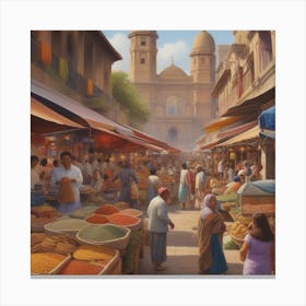 Egyptian Market Canvas Print