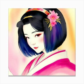 In the Heart of Japan: The Art and Beauty of the Geisha Canvas Print