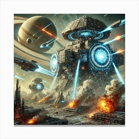 Tactical Bombardments 1024x1024 Canvas Print