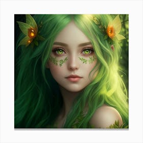 Fey Guardian of the Green Canvas Print