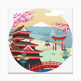 Japanese Pagoda Tokyo Art Japan Behance Animation Travel World Canvas Print