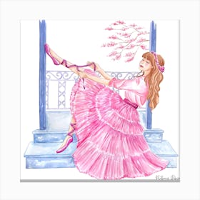 Blossom ballet girl Canvas Print