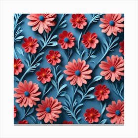 3d Flower Wall Art Canvas Print