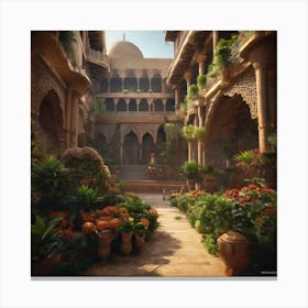 Courtyard Of A Palace Canvas Print