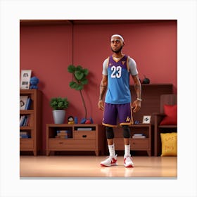 3d Animation of Lebron James Canvas Print