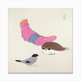 Kyosen’S Collected Illustrations Of Japanese Toys Pl 12 Canvas Print