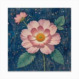 Gustav klimt flower art Canvas Print