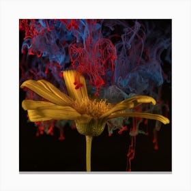 Flower With Smoke Canvas Print