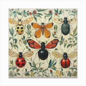 Ladybugs Art Canvas Print