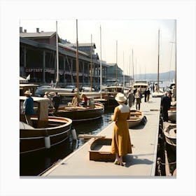 The Old Marina~Reimagined By Hall-O-Gram Creations, HallOGram, hallogramcreations, hallogram 14 Canvas Print