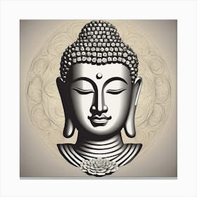 Buddha Head Canvas Print