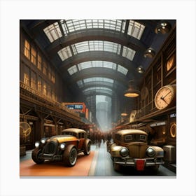 Museum Cars Canvas Print