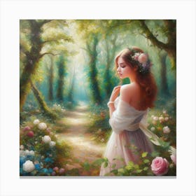 Girl In The Forest84 Canvas Print