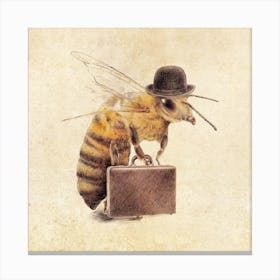 Worker Bee Square Canvas Print
