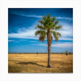 Single Palm Tree Canvas Print