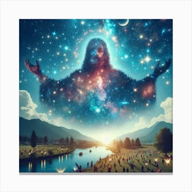 Jesus In The Sky Canvas Print
