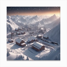 Winter Village Canvas Print