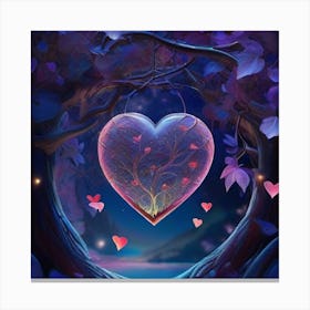 Heart In The Forest Canvas Print