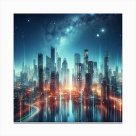 Futuristic Cityscape 29 Canvas Print